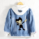 Dabbing Ink Machine bendy Denim Hoodie Jacket