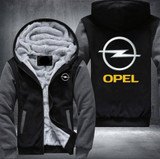 Opel Printing Pattern Thicken Fleece Zipper Hoodies Jacket