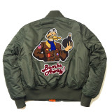 Vintage MA-1 streetwear hip hop military american college bomber flight air force pilot jacket