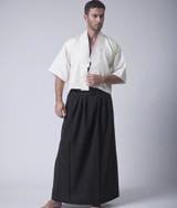 Vintage Black Japanese Men Warrior Kimono Traditional