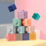 Tumama 12pcs Baby Toy Soft Building Blocks 3D Touch Hand Balls Baby Massage Rubber Teethers Squeeze Toy Bath Toys Juguetes Bebe