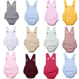 Baby Boys Romper Summer Infant Cotton Newborn Sleeveless Rompers Baby Girl One-pieces Suspender Jumpsuits Cotton Clothes Outfits