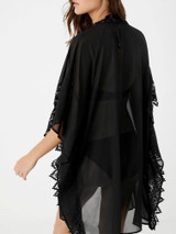 Sexy Cardigan with Chiffon Sleeve Lace and Beach Skirt