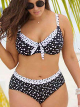 Retro Polka Dot Bikini Sexy Plus Size Split Conservative Thin Swimsuit