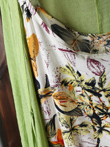 Vintage Bohemian Printed Lace Two-Piece 3/4 Sleeve Dress