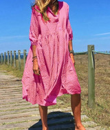 Fashion Women Summer Long Dress Print Causal Boho  Lady Plus Sundress Beach Dresses