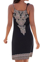 Halter Neck Boho Print Sleeveless Casual Mini Beach Sundress