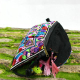 National Style Embroidery Canvas Tassel Shoulder bag
