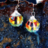 Shell Shape Bling Magic Eardrop Pendant Handmade Wire Earrings