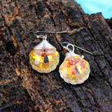 Shell Shape Bling Magic Eardrop Pendant Handmade Wire Earrings
