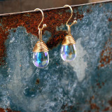 Bling Magic Moon Eardrop Pendant Handmade Wire Earrings