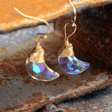 Bling Magic Moon Eardrop Pendant Handmade Wire Earrings