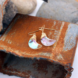 Bling Magic Moon Eardrop Pendant Handmade Wire Earrings