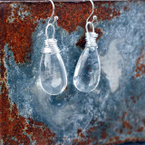 Bling Magic Moon Eardrop Pendant Handmade Wire Earrings