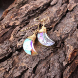 Bling Magic Moon Eardrop Pendant Handmade Wire Earrings