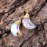 Bling Magic Moon Eardrop Pendant Handmade Wire Earrings