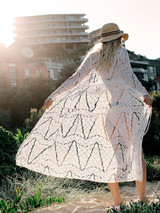Lace Openwork Loose Beach Blouse Bikini Swimsuit Sunscreen Cardigan Beachwear Cover Up Lace Openwork Loose Beach Blouse Bikini Swimsuit Sunscreen Cardigan Beachwear Cover Up