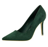 Women Shoe Purple Shoes Heel Woman Flock High Heels Women Pumps