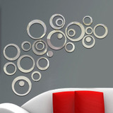 Delicate 3D Circle Decorative Mirror Wall Sticker