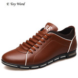 Men Shoes England Trend Leather Shoes
