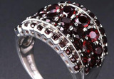 Red Garnet Pomegranate Rings