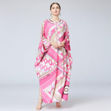 Bohemian Print Elegant Leaves Maxi Dress