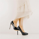 Black Pointed Toe Stiletto Pumps