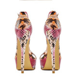 Chunky High Heel Ankle Strap Platform Sandals