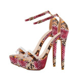 Chunky High Heel Ankle Strap Platform Sandals