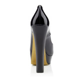 Peep Toe Chunky High Heels Pumps