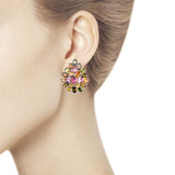 Natural Brazil Tourmaline Clasp Earrings