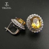 Brazil Citrine Clasp Earrings