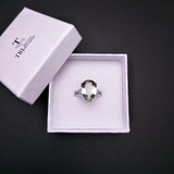 Green Amethyst Natural Gemstone 925 Sterling Silver Ring
