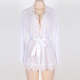 Sexy Lace Lingerie Lace-up Plus Size Nightwear