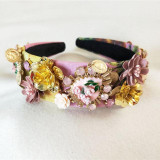 European Vintage Baroque Full Colorful Crystal Rhinestone Hairbands European Vintage Baroque Full Colorful Crystal Rhinestone Hairbands