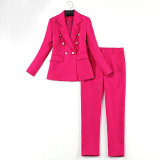 Rose Double-breasted Pant Suit