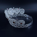 Red Stone Rhinestone Bridal Wedding Tiara Red Stone Rhinestone Bridal Wedding Tiara