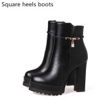 High Heel Elegant Platform Ankle Boots High Heel Elegant Platform Ankle Boots