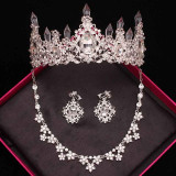 Crystal Pearls Tiaras Necklace Earrings Bride Wedding Jewelry Sets Crystal Pearls Tiaras Necklace Earrings Bride Wedding Jewelry Sets