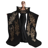 Embroidery Cheongsam Chinese Traditional Clothing Qipao Luxury Long Evening Dress Embroidery Cheongsam Chinese Traditional Clothing Qipao Luxury Long Evening Dress