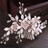 Silver Flower Rhinestone Elegant Jewelry For Bride Wedding Hair Accessories Silver Flower Rhinestone Elegant Jewelry For Bride Wedding Hair Accessories