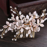 Silver Flower Rhinestone Elegant Jewelry For Bride Wedding Hair Accessories Silver Flower Rhinestone Elegant Jewelry For Bride Wedding Hair Accessories