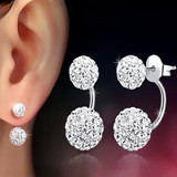 Double Ball Sterling Silver Earrings