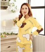 19 Colors Women Pajamas Suits Spring Autumn Cartoon Female Long-sleeve Pajama Pants Milk Silk Pajamas Suits tracksuit