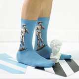 Fashion Art  Cotton Crew Socks  Painting Character Pattern for Women Men Harajuku Design Sox Calcetines Van Gogh