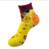 Fashion Art  Cotton Crew Socks  Painting Character Pattern for Women Men Harajuku Design Sox Calcetines Van Gogh
