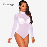 Nude Transparent Sexy Bodysuit Women Rompers Bodycon Jumpsuit Long Sleeve Mesh Bodysuit Sheer See Through Turtleneck Bodysuits Nude Transparent Sexy Bodysuit Women Rompers Bodycon Jumpsuit Long Sleeve Mesh Bodysuit Sheer See Through Turtleneck Bodysuits