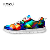 FORUDESIGNS Women Rainbow Printed Sneakers