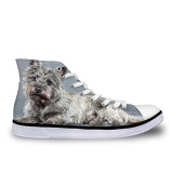 INSTANTARTS High Top Canvas Shoes Ankle Shoes for Women 3D Cute Animal