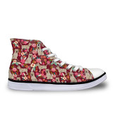 INSTANTARTS High Top Canvas Shoes Ankle Shoes for Women 3D Cute Animal
